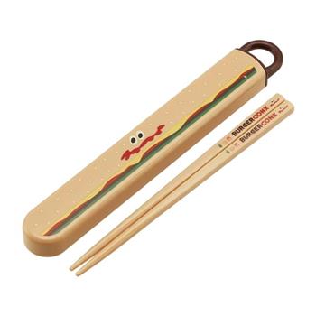 BURGER CONX 環保筷 日本製 附收納盒 16.5cm 筷子 環保餐具 兒童餐具 漢堡 薯條