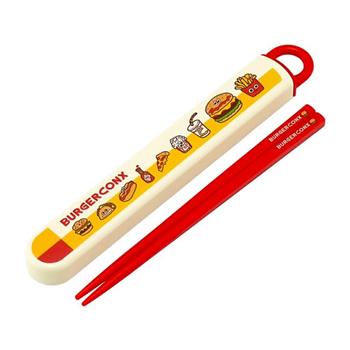 BURGER CONX 環保筷 日本製 附收納盒 16.5cm 筷子 環保餐具 兒童餐具 漢堡 薯條