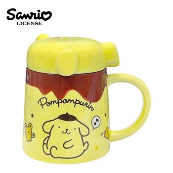 布丁狗 陶瓷 馬克杯 附蓋子 300ml 咖啡杯 Pom Pom Purin 三麗鷗 SANRIO
