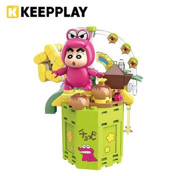 KEEPPLAY 積木公仔 蠟筆小新 零食系列 鱷魚山餅乾 益智玩具 玩具 野原新之助 鱷魚山先生