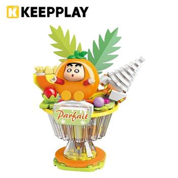 KEEPPLAY 積木公仔 蠟筆小新 零食系列 橘子霜淇淋 益智玩具 玩具 野原新之助 啟蒙積木