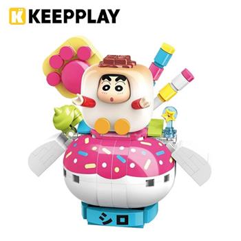 KEEPPLAY 積木公仔 蠟筆小新 零食系列 小白棉花糖 益智玩具 玩具 野原新之助 啟蒙積木