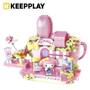 KEEPPLAY 積木公仔 三麗鷗 商店街系列 美樂蒂 花房咖啡屋 益智玩具 玩具 啟蒙積木