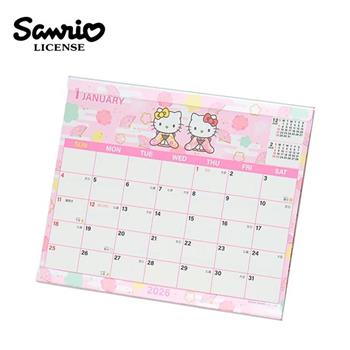 凱蒂貓 2026桌曆 日本製 立式桌曆 透明支架桌曆 行事曆 月曆 Hello Kitty 三麗鷗