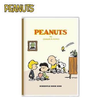 史努比 2026手帳本 日本製 月記事手帳 週記事手帳 跨年手冊 記事本 行事曆 Snoopy