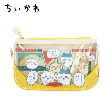 吉伊卡哇 帆布 透明筆袋 鉛筆盒 筆袋 化妝包 收納包 小八 兔兔 烏薩奇 Chiikawa