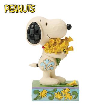 Enesco 史努比 手拿水仙花 塑像 公仔 精品雕塑 Snoopy PEANUTS
