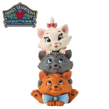 Enesco 貓兒歷險記 三隻小貓 疊疊樂 迷你塑像 公仔 精品雕塑 瑪麗貓 柏里歐 杜洛斯 迪士尼