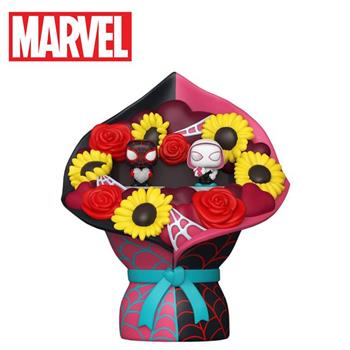 MARVEL POP系列 二代蜘蛛人與女蜘蛛人 情人節花束 公仔 模型 11cm 漫威英雄 蜘蛛人