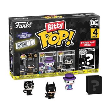 Bitty Pop 迷你公仔4入收藏組 蝙蝠俠 85週年 附迷你展示盒 公仔 模型 小丑 貓女