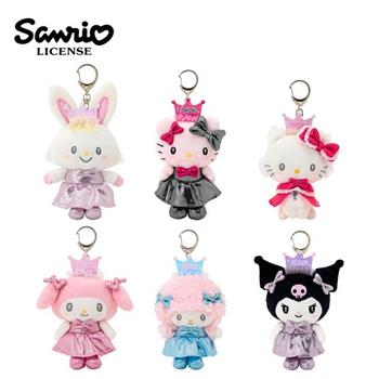 隨機1款 三麗鷗 皇冠禮服B系列 玩偶吊飾 盒玩 娃娃 許願兔 凱蒂貓 寵物貓 美樂蒂 彼安諾