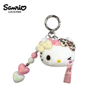 凱蒂貓 豹紋系列 造型絨毛鑰匙圈 吊飾 包包吊飾 絨毛玩偶 Hello Kitty 三麗鷗