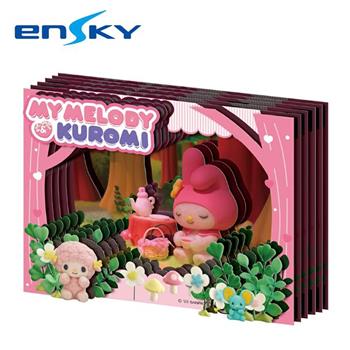 紙劇場 美樂蒂&酷洛米 日本製 紙雕模型 紙模型 立體模型 PAPER SHADOW ARTmini