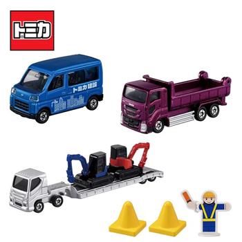 TOMICA 工事現場車組 玩具車 大發 五十鈴 搬運車 DAIHATSU ISUZU 多美小汽車