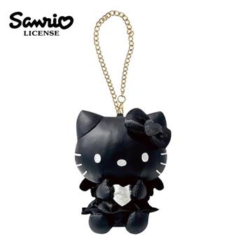 凱蒂貓 黑天使系列 皮質玩偶吊飾 吊飾 娃娃 皮質娃娃 Hello Kitty 三麗鷗 Sanrio