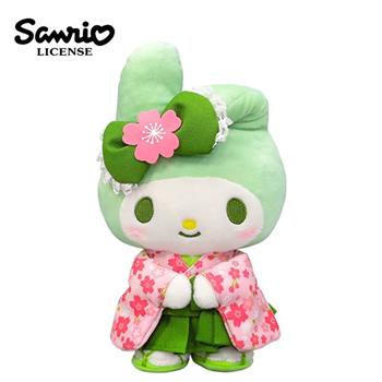 美樂蒂 抹茶和服系列 絨毛玩偶 S號 24.5cm 娃娃 玩偶 My Melody 三麗鷗