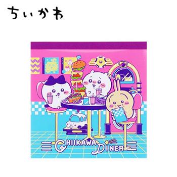 吉伊卡哇 美式餐廳系列 方形 便條本 70頁 日本製 便條紙 小八 兔兔 小桃鼠 Chiikawa