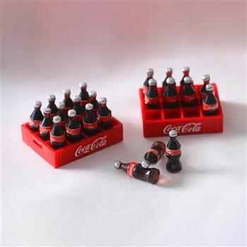 【Coca-Cola 可口可樂】經典玻璃瓶箱裝模型