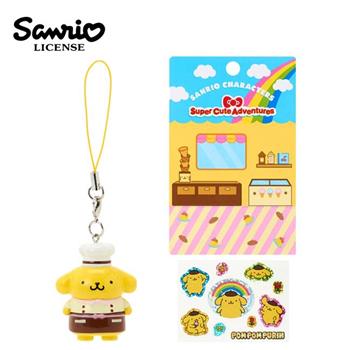 三麗鷗 公仔吊飾 附貼紙組 吊飾 包包吊飾 貼紙 裝飾貼紙 雷射貼紙 凱蒂貓 美樂蒂 布丁狗 大耳狗