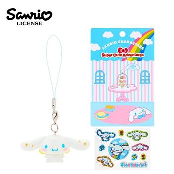 三麗鷗 公仔吊飾 附貼紙組 吊飾 包包吊飾 貼紙 裝飾貼紙 雷射貼紙 凱蒂貓 美樂蒂 布丁狗 大耳狗