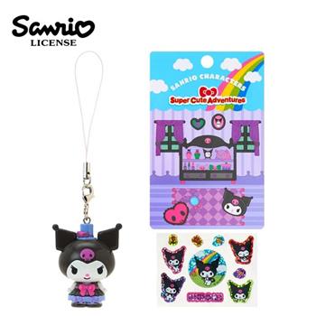 三麗鷗 公仔吊飾 附貼紙組 吊飾 包包吊飾 貼紙 裝飾貼紙 雷射貼紙 酷洛米 帕恰狗 巧克貓