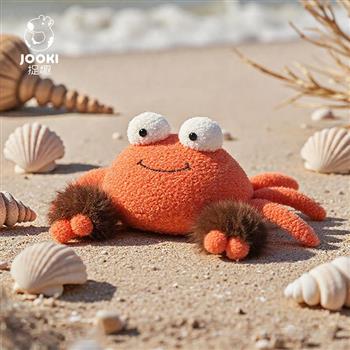 【JOOKI 捉趣】精品娃娃玩偶 錢多多大閘蟹(23cm)【贈品牌束口袋】