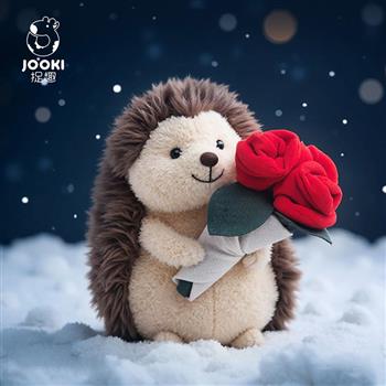 【JOOKI 捉趣】精品娃娃玩偶 玫瑰刺猬(28cm)【贈品牌束口袋】