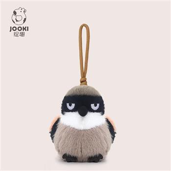 【JOOKI 捉趣】精品娃娃玩偶 棕背伯勞鳥吊飾(11cm)【贈品牌束口袋】