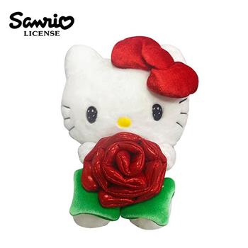 凱蒂貓 玫瑰造型 絨毛玩偶 20cm 娃娃 玩偶 Hello Kitty 三麗鷗 Sanrio