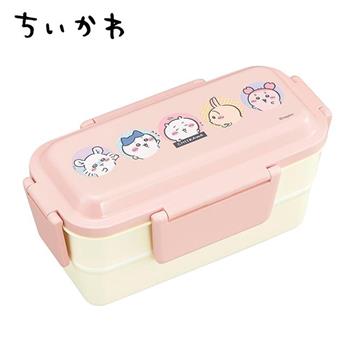 吉伊卡哇 雙層便當盒 日本製 600ml 分格便當盒 四扣便當盒 可微波飯盒 小八貓 兔兔 小桃鼠