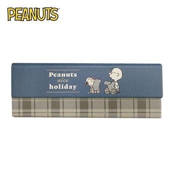 史努比 三角眼鏡盒 折疊眼鏡盒 眼鏡盒 附拭鏡布 Snoopy PEANUTS