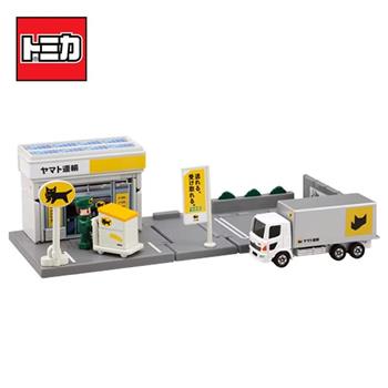 TOMICA 新城鎮 黑貓宅急便組 內附小車 黑貓快遞 貨車 推車 物流站 招牌 場景玩具 玩具車