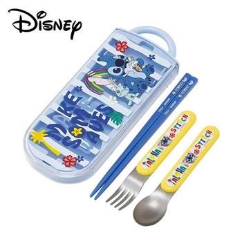 史迪奇 三件式 餐具組 日本製 環保餐具 湯匙 筷子 叉子 星際寶貝 Stitch Skater