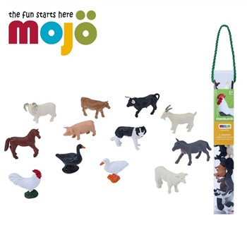 Mojo fun 動物模型 -迷你農場動物十二件組