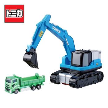 TOMICA 新城鎮 變形挖土機 內附小車 砂石車 玩具車 多美小汽車
