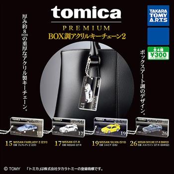 全套4款 TOMICA PREMIUM 盒造型壓克力吊飾 P2 扭蛋 轉蛋 吊飾 包包吊飾 TAKARA TOMY