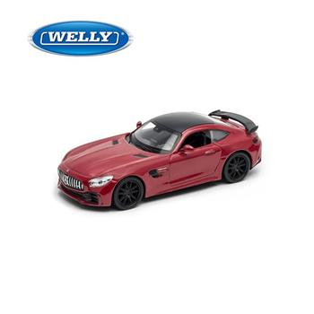 【WELLY 威利】4.75吋 賓士 Mercedes-Benz AMG GT R 高性能跑車模型 43747CW(金屬紅色)