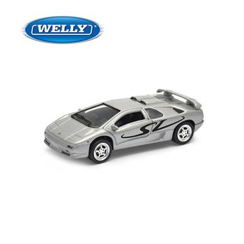【WELLY 威利】4.75吋 藍寶堅尼 Lamborghini Diablo SV 經典超跑模型 49768CW(銀色)