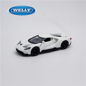 【WELLY 威利】4.75吋 2017 福特 Ford GT 經典超跑模型 43748CW(米白色)