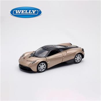 【WELLY 威利】4.75吋 帕加尼 Pagani Huayra 跑車模型 43756CW(香檳色)