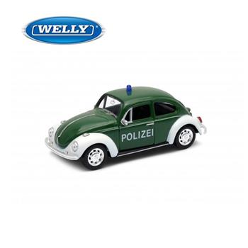 【WELLY 威利】4.75吋 福斯 Volkswagen Beetle 硬頂車型模型42343CW(綠色)