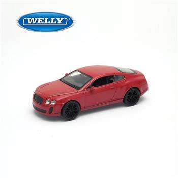 【WELLY 威利】4.75吋 賓利 Bentley Continental Supersports 跑車模型 43623CW(紅色)