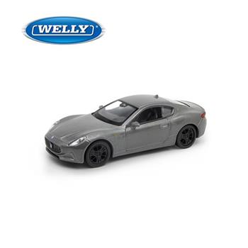 【WELLY 威利】4.75吋 瑪莎拉蒂 2023 Maserati GranTurismo Folgore 電動跑車模型 43847CW(銀灰色)