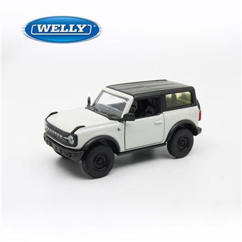 【WELLY 威利】4.75吋 福特 2023 Ford Bronco Black Diamond 越野休旅車模型 43840CW(米白色)