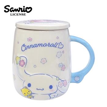 三麗鷗 陶瓷 馬克杯 附蓋子 450ml 咖啡杯 水杯 大寶 人魚漢頓 大耳狗 酷洛米