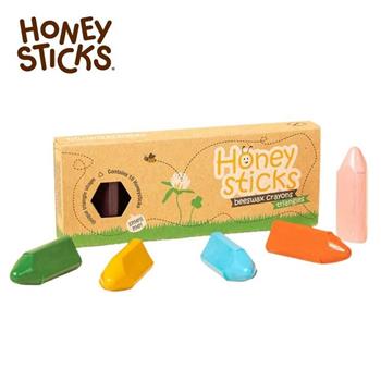 【HONEY STICKS】紐西蘭純天然蜂蠟無毒蠟筆-1歲以上寶寶適用(10色三角型)