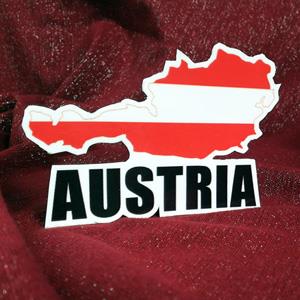 【國旗商品創意館】奧地利國旗地圖抗ＵＶ、防水貼紙／Austria／世界多國款可選購