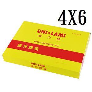 【UNI －LAMI 威力牌】4X6護貝膠膜 －護貝膜4 x 6 80U（200張/盒）【金石堂、博客來熱銷】