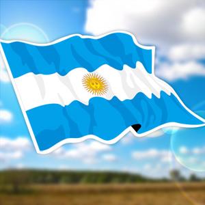 【國旗商品創意館】阿根廷國旗飄揚抗ＵＶ、防水貼紙2入／Argentina／多國款式可選購