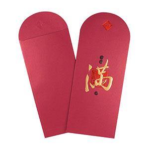Dr.Paper精緻紅包袋（酒紅－滿）2入/包 FU－R02【金石堂、博客來熱銷】